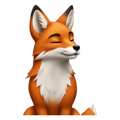 Fox with kiss sticker