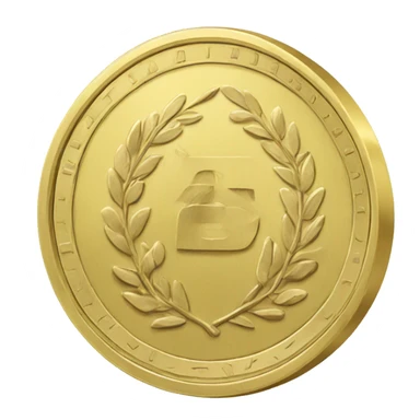 laurel gold coin sticker