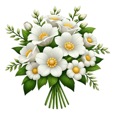 Aesthetic white bouquet of flowers sticker