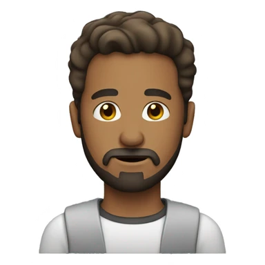 Man in goatee beard sticker