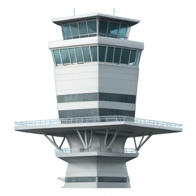 modern control tower, full size realistic sticker