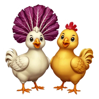 sfondo trasparente emote con polli e radicchio animati gamer sticker