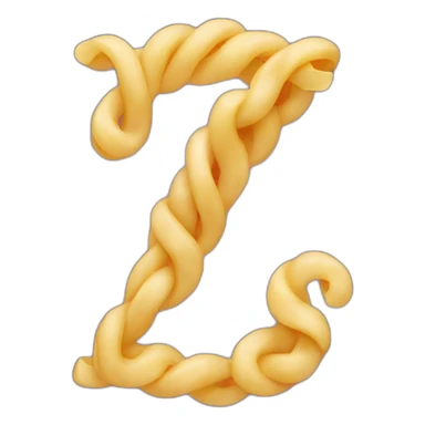 letter Z as noodle sticker