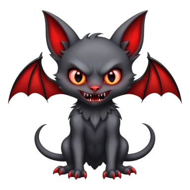 Cute cool edgy evil wholesome vampiric bat-demon-feline-hybrid-creature, full body sticker