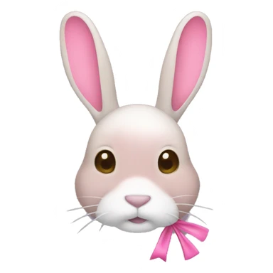 Conejo con lazo rosa sticker