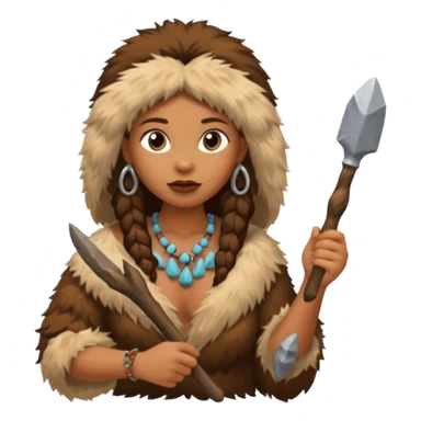 cave woman sticker