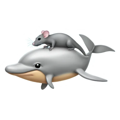 Rat on a dolphin sticker