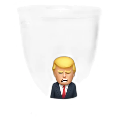 Donald trump dying on the toilet sticker