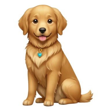 Golden retierver assis  sticker