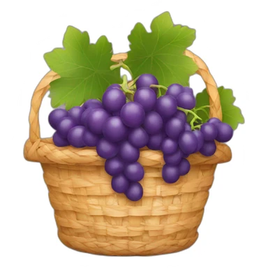basket of grapes sticker