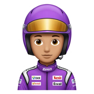 Race Driver purple cloth sticker