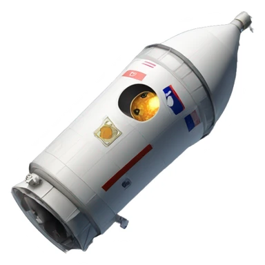 Second stage of a Saturn V rocket in orbit  sticker