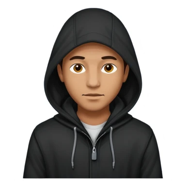 Hooded Street Walker man  sticker