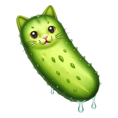 Pickle on a cat sticker