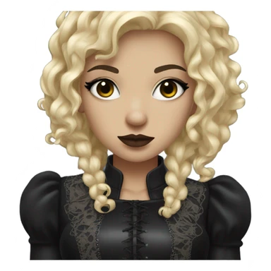 Blonde goth girl sticker