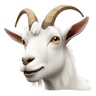 Goat with torn horns sticker