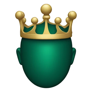 The crown is dark emerald in color sticker