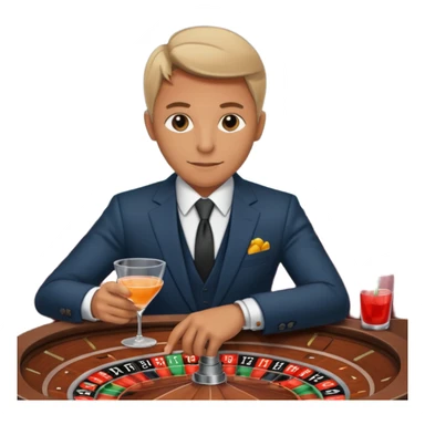 Person at roulette table  sticker