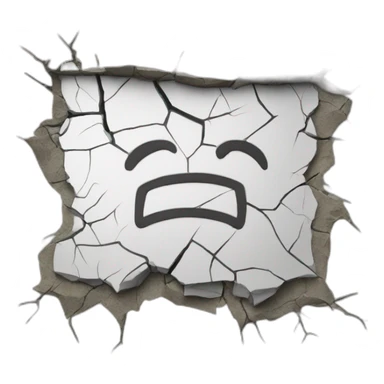 Cracked dry wall sticker