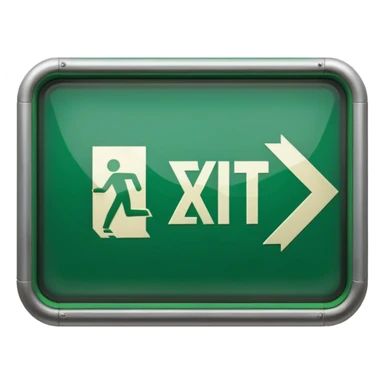 Exit Sign – green arrow,Subway Signs sticker