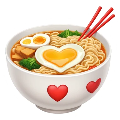 Ramen bowl with heart for 'Dynamite' by BTS sticker