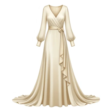 elegant dress with long sleeves sticker