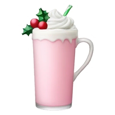 pastel pink christmas christmas drink sticker