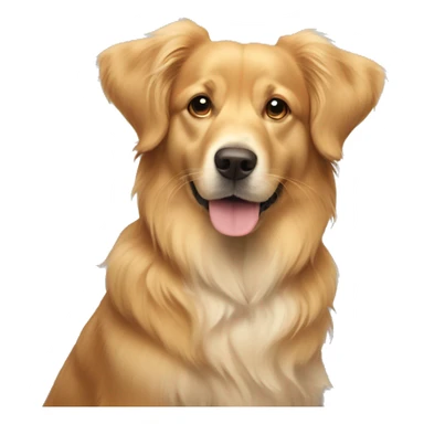 Golden retriever with papillon ears  sticker