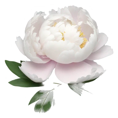 Peony white sticker