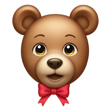 Teddy bear with bow sticker