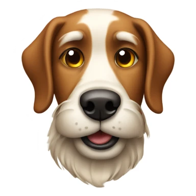 A drunk dog with a beard  sticker