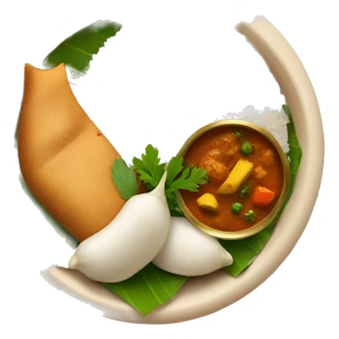 indian food with rice and sambar  sticker