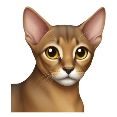 Abyssinian cat with grey back and beige belly  sticker