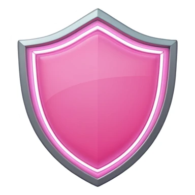 pastel pink neon shield with white frame sticker