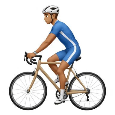 full body of a man cycling with sport shirt sticker