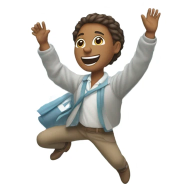 Teacher riding a snowflake sticker