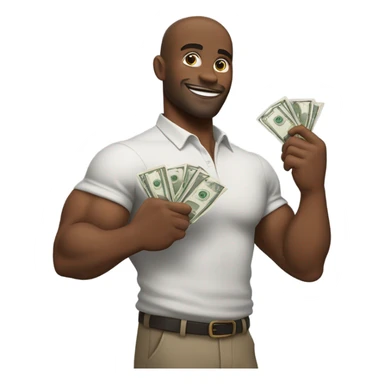 Flexing money sticker