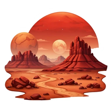 planeta mars sticker