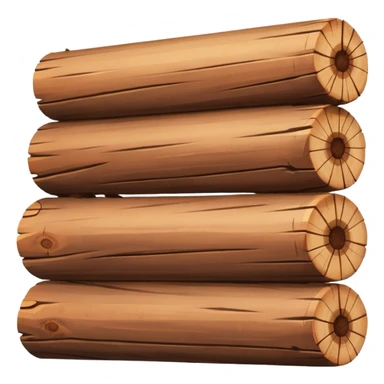 wooden logs sticker