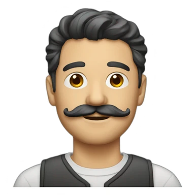 jón tetzner with a mustache sticker