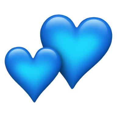 2 blue hearts sticker