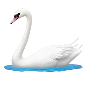 Swan with roses sticker