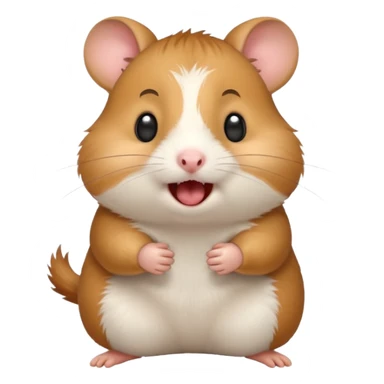 singing hamster with open mouth sticker
