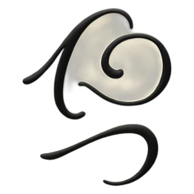 Calligraphy A letter sticker