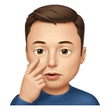 elon musk picking nose sticker