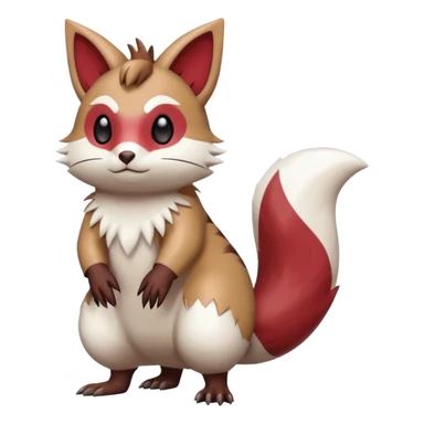 Furret-Zangoose-Fakémon-hybrid-creature (full body)  sticker