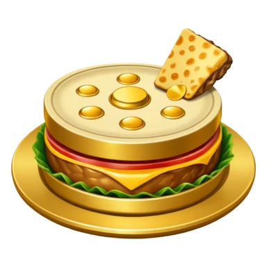 oro en un plato de comida sticker