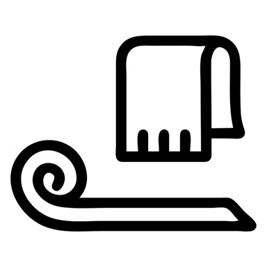 icon on the theme of yoga towel classes.  sticker