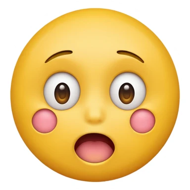 simple yellow circle face emoji, and that slightly surprised sticker