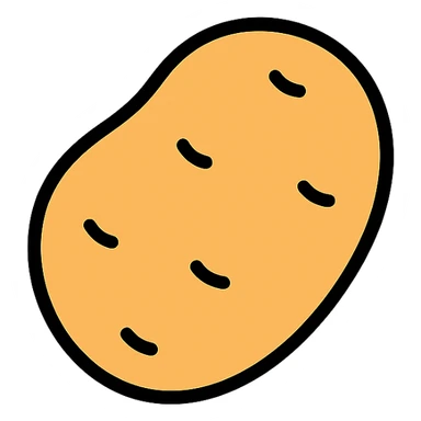 color outline icon of a potato sticker